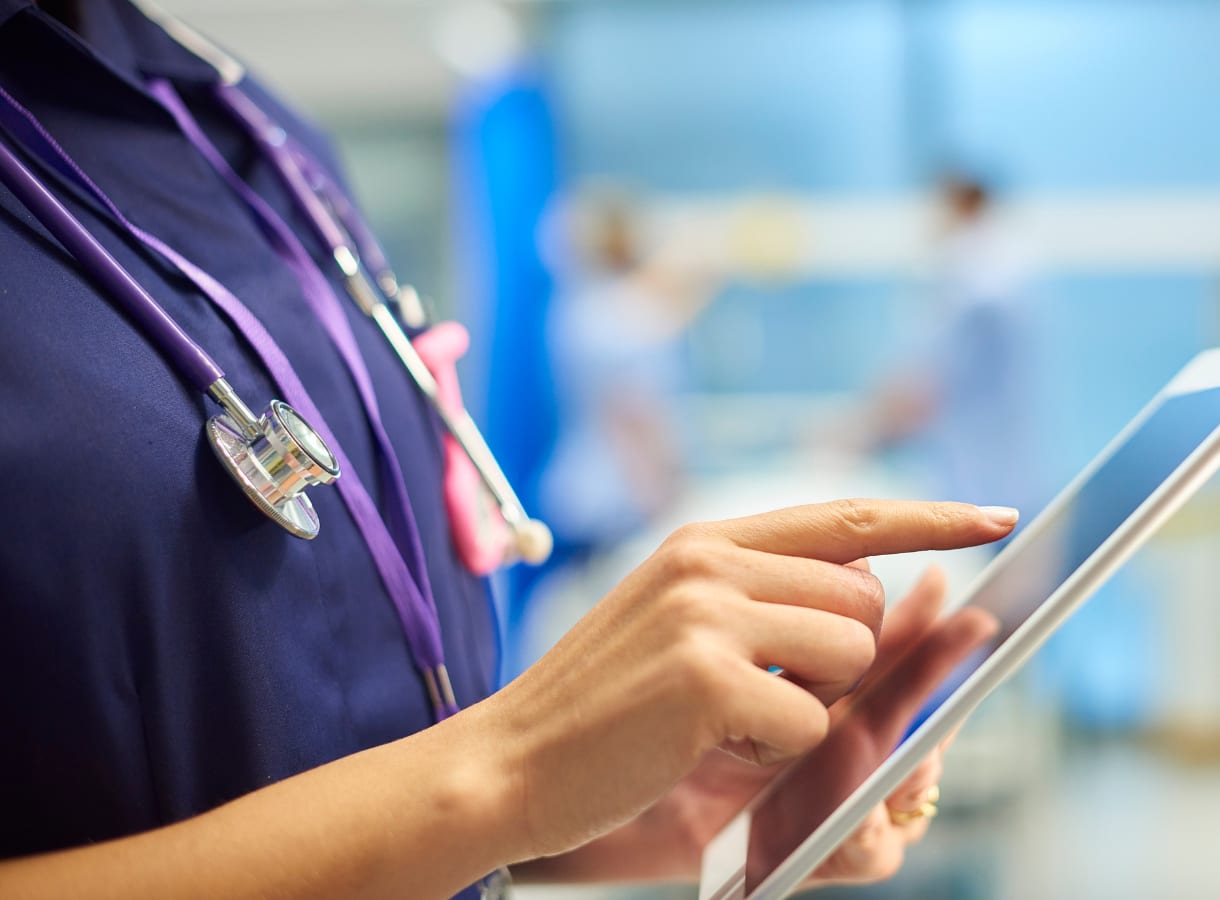 Nurse on ipad